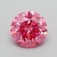 0.91 Ct. Fancy Vivid Pink Round Lab Grown Diamond