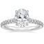 18K White Gold Chantal Diamond Ring, smalltop view
