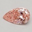 0.60 Ct. Fancy Vivid Pink Pear Lab Grown Diamond