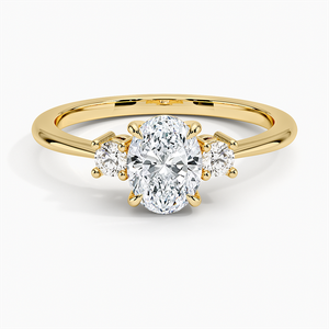 14K Yellow Gold Extra Small Perfect Hoop Lab Diamond Earrings