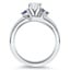 Purple Sapphire Engagement Ring, smallside view