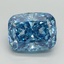 3.02 Ct. Fancy Vivid Blue Cushion Lab Grown Diamond