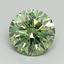 1.40 Ct. Fancy Vivid Green Round Lab Grown Diamond