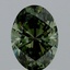 1.05 Ct. Fancy Vivid Green Oval Lab Grown Diamond