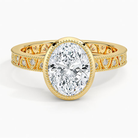 18K Yellow Gold Sinclair Art Deco Diamond Ring (1/6 ct. tw.)