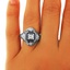 The Talya Ring, smalltop view on a hand