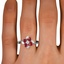 The Rosette Ring, smallzoomed in top view on a hand