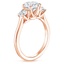 14K Rose Gold Catalina Three Stone Diamond Ring (1/2 ct. tw.), smallside view