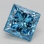 2.08 Ct. Fancy Vivid Blue Princess Lab Grown Diamond