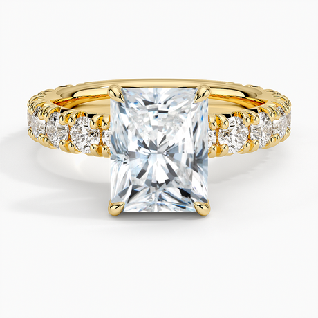 18K Yellow Gold Ellora Three-Quarter Coverage Diamond Ring