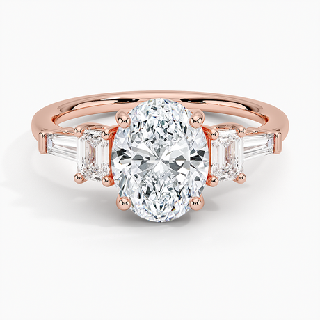 14K Rose Gold Cleo Five Stone Diamond Ring