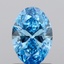1.00 Ct. Fancy Vivid Blue Oval Lab Grown Diamond