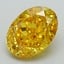 3.10 Ct. Fancy Vivid Yellow Oval Lab Grown Diamond