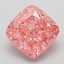 3.14 Ct. Fancy Vivid Pink Cushion Lab Grown Diamond