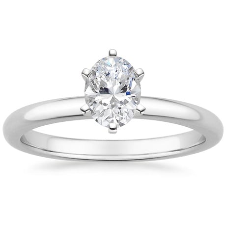 18K White Gold Six-Prong 2mm Comfort Fit Bridal Set