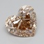 1.54 Ct. Very Light  Brown Heart Lab Grown Diamond
