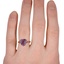 The Brittany Ring, smallzoomed in top view on a hand