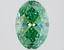 1.76 Ct. Fancy Vivid Green Oval Lab Grown Diamond