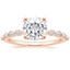 14K Rose Gold Marseille Half Coverage Diamond Ring (1/4 ct. tw.), smalltop view