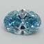 5.02 Ct. Fancy Vivid Blue Oval Lab Grown Diamond