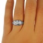 The Payton Ring, smalltop view on a hand