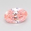 0.82 Ct. Fancy Vivid Pink Oval Lab Grown Diamond