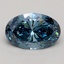 1.61 Ct. Fancy Vivid Blue Oval Lab Grown Diamond