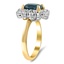 The Heidie Ring, smalltop view on a hand