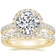 18K Yellow Gold Sienna Halo Diamond Ring with Anthology Diamond Ring (2/3 ct. tw.)