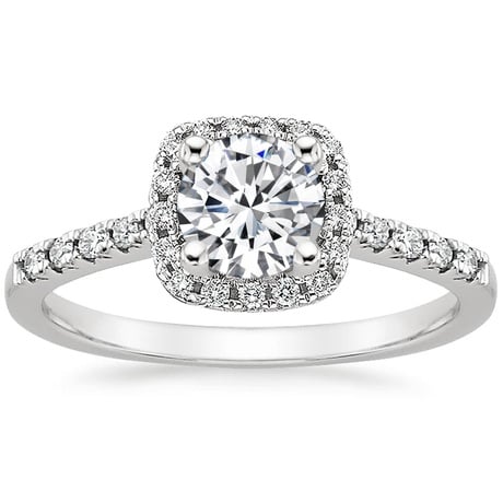 18K White Gold Odessa Diamond Ring (1/5 ct. tw.) with Sonora Diamond Ring (1/8 ct. tw.)