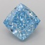 4.00 Ct. Fancy Vivid Blue Cushion Lab Grown Diamond