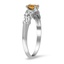 The Marsiella Ring, smalltop view on a hand