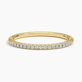 Whisper One-Quarter Coverage Diamond Ring (1/10 ct. tw.) in 18K Yellow Gold