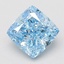 1.79 Ct. Fancy Vivid Blue Cushion Lab Grown Diamond