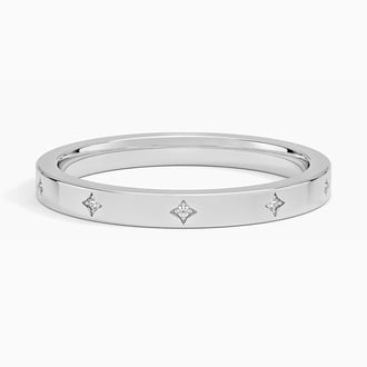 Elara 2mm Diamond Ring in Platinum