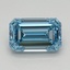 1.10 Ct. Fancy Intense Blue Emerald Lab Grown Diamond