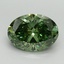 2.51 Ct. Fancy Vivid Green Oval Lab Grown Diamond