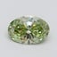 1.03 Ct. Fancy Vivid Green Oval Lab Grown Diamond