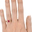 The Mora Ring, smallzoomed in top view on a hand