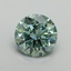 1.31 Ct. Fancy Vivid Green Round Lab Grown Diamond
