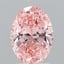 2.10 Ct. Fancy Vivid Pink Oval Lab Grown Diamond