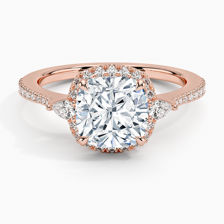 14K Rose Gold Luxe Aria Halo Diamond Ring (1/4 ct. tw.)