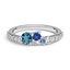 Custom Blue Gemstone Cluster Ring