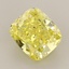 2.20 Ct. Fancy Vivid  Yellow Cushion Lab Grown Diamond