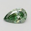 3.61 Ct. Fancy Vivid Green Pear Lab Grown Diamond