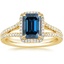 18K Yellow Gold Fortuna Halo Diamond Ring (1/2 ct. tw.), smalltop view
