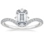 18K White Gold Stanza Diamond Ring, smalltop view