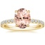 18K Yellow Gold Amelie Half-Coverage Diamond Ring, smalltop view