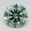 5.97 Ct. Fancy Vivid Green Round Lab Grown Diamond