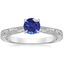 18K White Gold Elsie Engraved Ring, smalltop view